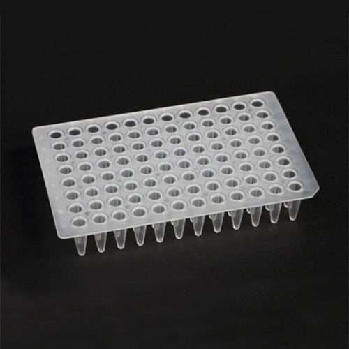Non-skirted PCR plate, 96 well, black print grid, packed 25/box