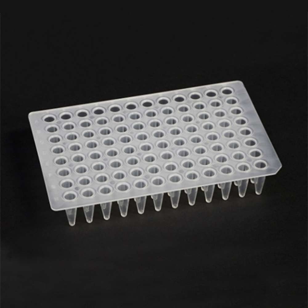 Non-skirted PCR plate, 96 well, black print grid, packed 25/box