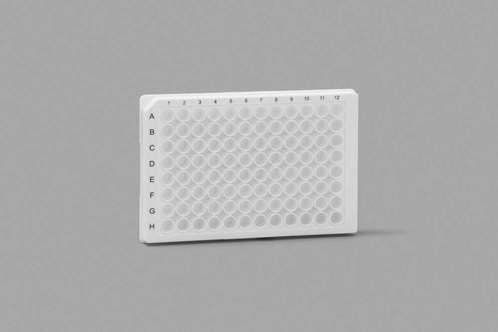 bioplastic microplate, made from polylactic acid